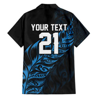 New Zealand Lawn Bowls Custom Family Matching Tank Maxi Dress and Hawaiian Shirt Blue Maori Warrior Tribal Silver Fern LT9 - Polynesian Pride