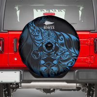 New Zealand Lawn Bowls Spare Tire Cover Blue Maori Warrior Tribal Silver Fern - Polynesian Pride