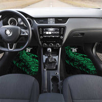 New Zealand Lawn Bowls Custom Car Mats Green Maori Warrior Tribal Silver Fern - Polynesian Pride