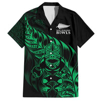 New Zealand Lawn Bowls Custom Family Matching Long Sleeve Bodycon Dress and Hawaiian Shirt Green Maori Warrior Tribal Silver Fern LT9 Dad's Shirt - Short Sleeve Green - Polynesian Pride
