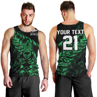New Zealand Lawn Bowls Custom Men Tank Top Green Maori Warrior Tribal Silver Fern - Polynesian Pride