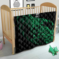 New Zealand Lawn Bowls Quilt Green Maori Warrior Tribal Silver Fern - Polynesian Pride