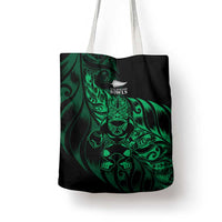 New Zealand Lawn Bowls Tote Bag Green Maori Warrior Tribal Silver Fern - Polynesian Pride