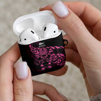 New Zealand Lawn Bowls AirPods Case Pink Maori Warrior Tribal Silver Fern - Polynesian Pride