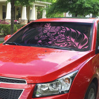 New Zealand Lawn Bowls Auto Sun Shade Pink Maori Warrior Tribal Silver Fern - Polynesian Pride