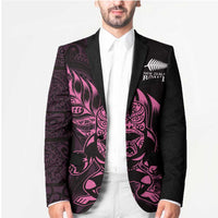 New Zealand Lawn Bowls Custom Blazer Pink Maori Warrior Tribal Silver Fern - Polynesian Pride