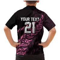 New Zealand Lawn Bowls Custom Family Matching Mermaid Dress and Hawaiian Shirt Pink Maori Warrior Tribal Silver Fern LT9 - Polynesian Pride