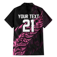 New Zealand Lawn Bowls Custom Family Matching Mermaid Dress and Hawaiian Shirt Pink Maori Warrior Tribal Silver Fern LT9 - Polynesian Pride