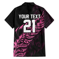 New Zealand Lawn Bowls Custom Family Matching Summer Maxi Dress and Hawaiian Shirt Pink Maori Warrior Tribal Silver Fern LT9 - Polynesian Pride