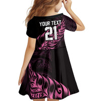 New Zealand Lawn Bowls Custom Family Matching Tank Maxi Dress and Hawaiian Shirt Pink Maori Warrior Tribal Silver Fern LT9 - Polynesian Pride