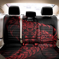 New Zealand Lawn Bowls Back Car Seat Cover Red Maori Warrior Tribal Silver Fern - Polynesian Pride