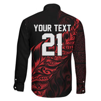 New Zealand Lawn Bowls Custom Family Matching Summer Maxi Dress and Hawaiian Shirt Red Maori Warrior Tribal Silver Fern LT9 - Polynesian Pride
