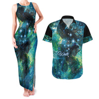 New Zealand Matariki Waiti Couples Matching Tank Maxi Dress and Hawaiian Shirt The Beginnings Of Life LT9 Black - Polynesian Pride