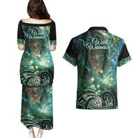 New Zealand Matariki Waiti Couples Matching Puletasi and Hawaiian Shirt Waimori and The Origin Of Life LT9 - Polynesian Pride