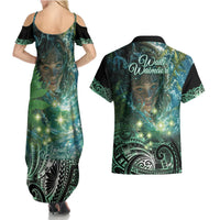 New Zealand Matariki Waiti Couples Matching Summer Maxi Dress and Hawaiian Shirt Waimori and The Origin Of Life LT9 - Polynesian Pride