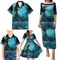 New Zealand Matariki Hiwa-i-te-rangi Family Matching Puletasi and Hawaiian Shirt Titiro ki nga Whetu Wishing Star LT9 - Polynesian Pride