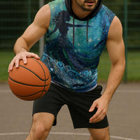 New Zealand Matariki Hiwa-i-te-rangi Sleeveless Hoodie Titiro ki nga Whetu Wishing Star - Polynesian Pride