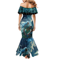 New Zealand Matariki Ururangi Mermaid Dress The Murmur Of The Wind LT9 - Polynesian Pride