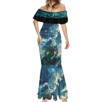 New Zealand Matariki Ururangi Mermaid Dress The Murmur Of The Wind LT9 - Polynesian Pride