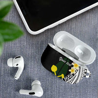 Alo Chiefdom Wallis and Futuna Personalized AirPods Case Frangipani Flowers Polynesian Pattern - Polynesian Pride