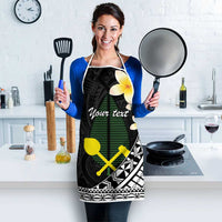 Alo Chiefdom Wallis and Futuna Personalized Apron Frangipani Flowers Polynesian Pattern - Polynesian Pride