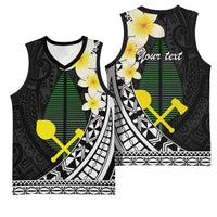 Alo Chiefdom Wallis and Futuna Personalized Basketball Jersey Frangipani Flowers Polynesian Pattern - Polynesian Pride