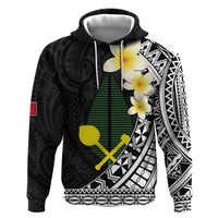 Alo Chiefdom Wallis and Futuna Personalized Hoodie Frangipani Flowers Polynesian Pattern