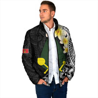 Alo Chiefdom Wallis and Futuna Personalized Padded Jacket Frangipani Flowers Polynesian Pattern - Polynesian Pride