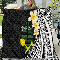 Alo Chiefdom Wallis and Futuna Personalized Quilt Frangipani Flowers Polynesian Pattern