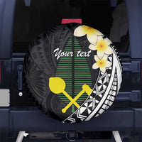 Alo Chiefdom Wallis and Futuna Personalized Spare Tire Cover Frangipani Flowers Polynesian Pattern
