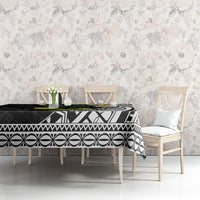 Alo Chiefdom Wallis and Futuna Personalized Tablecloth Frangipani Flowers Polynesian Pattern