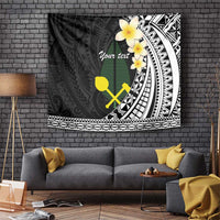 Alo Chiefdom Wallis and Futuna Personalized Tapestry Frangipani Flowers Polynesian Pattern
