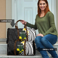 Alo Chiefdom Wallis and Futuna Personalized Travel Bag Frangipani Flowers Polynesian Pattern - Polynesian Pride