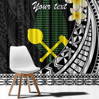 Alo Chiefdom Wallis and Futuna Personalized Window Curtain Frangipani Flowers Polynesian Pattern