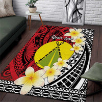 Sigave Chiefdom Wallis and Futuna Personalized Area Rug Frangipani Flowers Polynesian Pattern