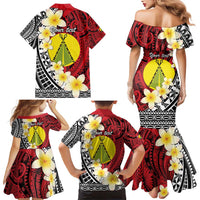 Sigave Chiefdom Wallis and Futuna Personalized Family Matching Mermaid Dress and Hawaiian Shirt Frangipani Flowers Polynesian Pattern