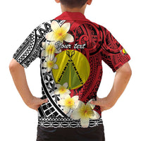 Sigave Chiefdom Wallis and Futuna Personalized Family Matching Puletasi and Hawaiian Shirt Frangipani Flowers Polynesian Pattern