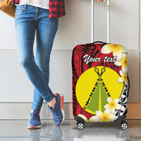 Sigave Chiefdom Wallis and Futuna Personalized Luggage Cover Frangipani Flowers Polynesian Pattern