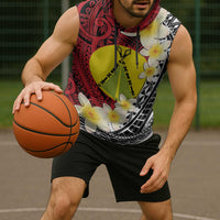 Sigave Chiefdom Wallis and Futuna Personalized Sleeveless Hoodie Frangipani Flowers Polynesian Pattern - Polynesian Pride