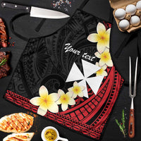 Uvea Chiefdom Wallis and Futuna Personalized Apron Frangipani Flowers Polynesian Pattern - Polynesian Pride