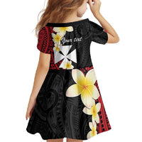 Uvea Chiefdom Wallis and Futuna Personalized Family Matching Long Sleeve Bodycon Dress and Hawaiian Shirt Frangipani Flowers Polynesian Pattern