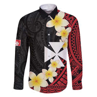 Uvea Chiefdom Wallis and Futuna Personalized Family Matching Off Shoulder Short Dress and Hawaiian Shirt Frangipani Flowers Polynesian Pattern