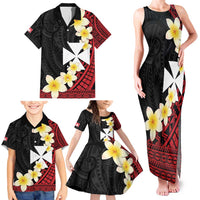 Uvea Chiefdom Wallis and Futuna Personalized Family Matching Tank Maxi Dress and Hawaiian Shirt Frangipani Flowers Polynesian Pattern