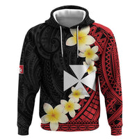 Uvea Chiefdom Wallis and Futuna Personalized Hoodie Frangipani Flowers Polynesian Pattern