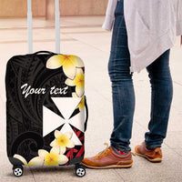 Uvea Chiefdom Wallis and Futuna Personalized Luggage Cover Frangipani Flowers Polynesian Pattern