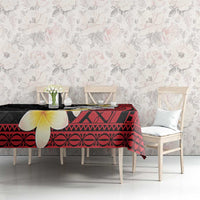 Uvea Chiefdom Wallis and Futuna Personalized Tablecloth Frangipani Flowers Polynesian Pattern
