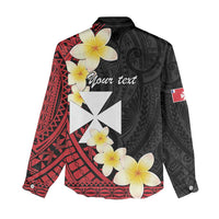 Uvea Chiefdom Wallis and Futuna Personalized Women Casual Shirt Frangipani Flowers Polynesian Pattern