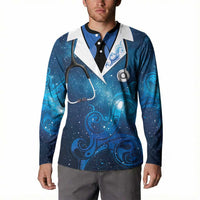 New Zealand Nurses RN Personalised Button Sweatshirt Galaxy Stethoscope Maori Motif