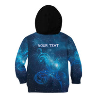 New Zealand Nurses RN Personalised Kid Hoodie Galaxy Stethoscope Maori Motif