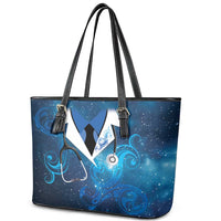 New Zealand Nurses RN Leather Tote Bag Galaxy Stethoscope Maori Motif